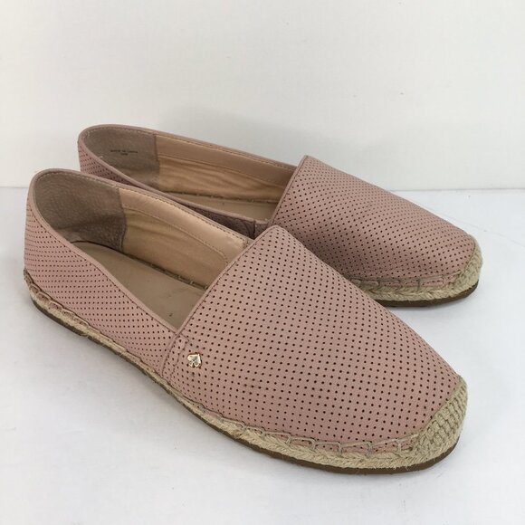 Kate Spade Gianna Pink Leather Espadrilles Flats Loafers Size 10M - Picture 1 of 15